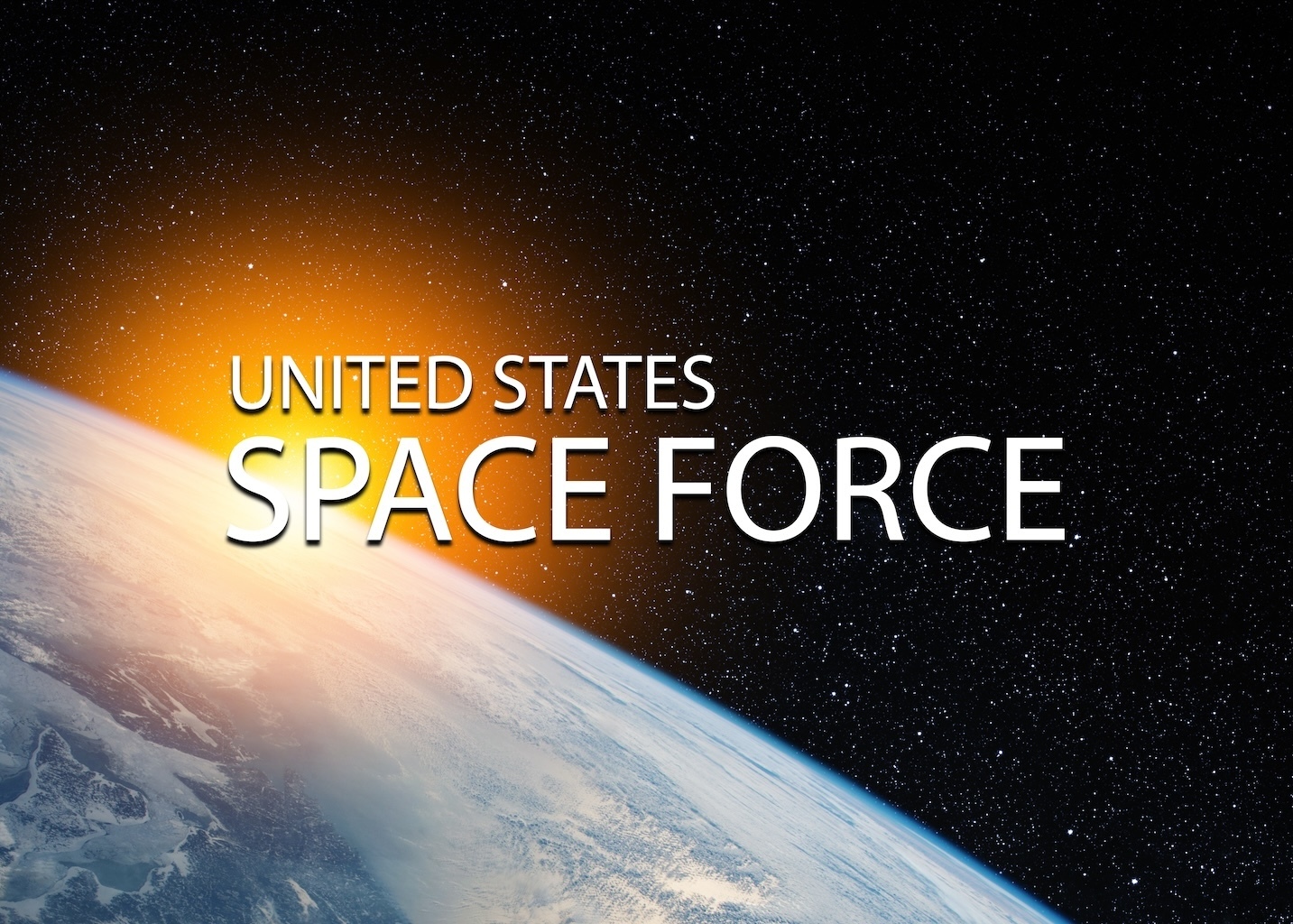 United States Space Force. The earth from space in a star field. Elements of this image furnished by NASA.